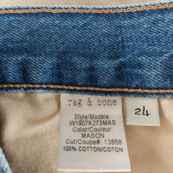 rag & bone Distressed Jean Shorts in Mason size 24 12781 - Picture 6 of 8
